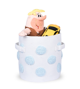 PomPom Round Storage Basket Blue (S)