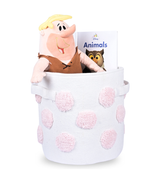 PomPom Round Storage Basket Pink (S)