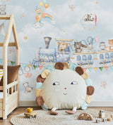 Watercolor Animals Train