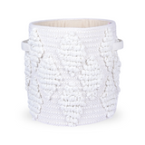 Woven Treasure Round Storage Basket Beige (M)