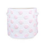 PomPom Round Storage Basket Pink (XL)