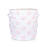 PomPom Round Storage Basket Pink (L)