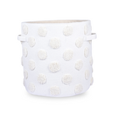 PomPom Round Storage Basket Beige (L)