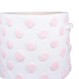 PomPom Round Storage Basket Pink (XL)