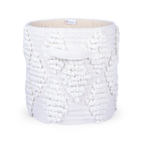 Woven Treasure Round Storage Basket Beige (M)