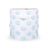 PomPom Round Storage Basket Blue (L)