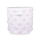 PomPom Round Storage Basket Pink (XL)