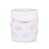 PomPom Round Storage Basket Pink (S)