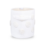 PomPom Round Storage Basket Beige (S)