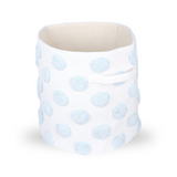 PomPom Round Storage Basket Blue (L)