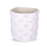 PomPom Round Storage Basket Pink (L)