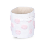 PomPom Round Storage Basket Pink (S)