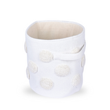 PomPom Round Storage Basket Beige (S)