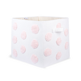 PomPom Rectangular Storage Basket Pink (L)