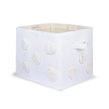 PomPom Rectangular Storage Basket Beige (M)