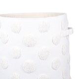 PomPom Round Storage Basket Beige (L)