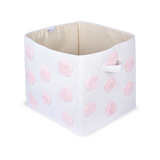 PomPom Rectangular Storage Basket Pink (L)