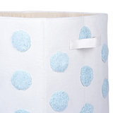 PomPom Rectangular Storage Basket Blue (L)