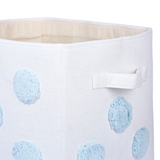 PomPom Rectangular Storage Basket Blue (M)