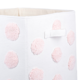PomPom Rectangular Storage Basket Pink (L)