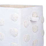 PomPom Rectangular Storage Basket Beige (L)