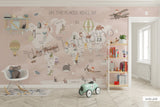 Nordic Fun World Map - Pink