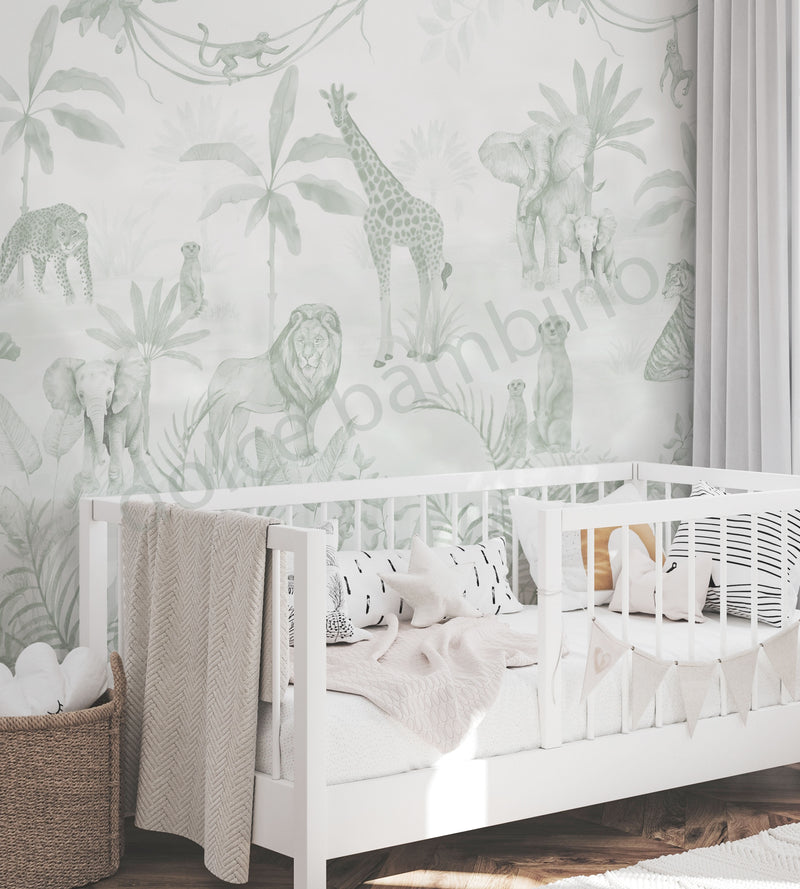 Fantasy Savannah - Sage Green