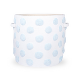 PomPom Round Storage Basket Blue (XL)