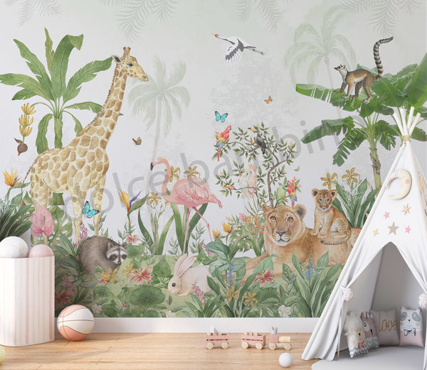 Giraffe in the Jungle