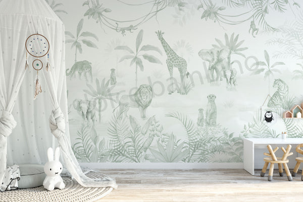 Fantasy Savannah - Sage Green