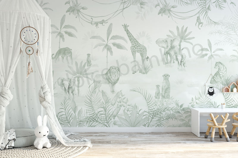 Fantasy Savannah - Sage Green
