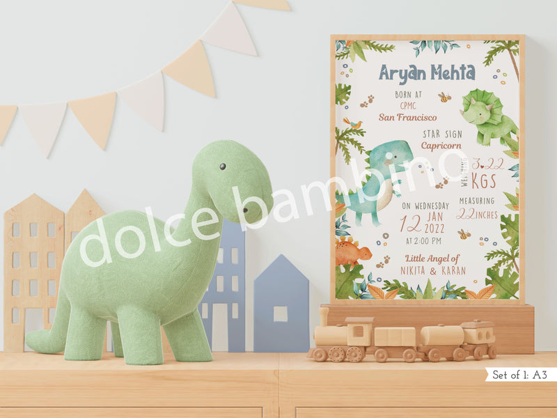 PlayfulDinosaursBirthStatisticIIKidsWallDecorIndia_FullMockup