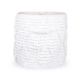Woven Treasure Round Storage Basket Beige (L)