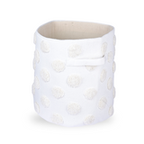 PomPom Round Storage Basket Beige (L)