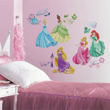 DISNEY PRINCESS ROYAL DEBUT WALL DECALS WITH GLITTER