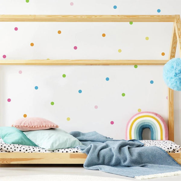 PASTEL DOT WALL DECALS PEEL AND STICK