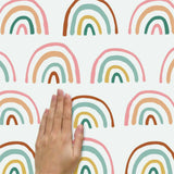 RETRO RAINBOW WALL DECALS PEEL & STICK