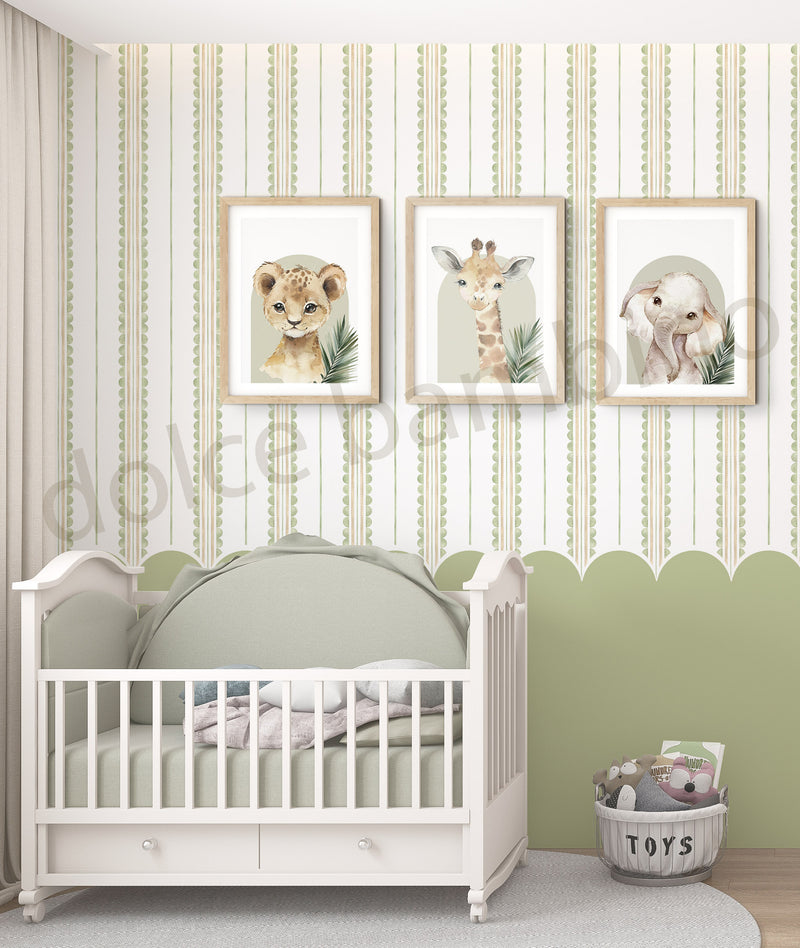 Stripes of Arden with Large Scallops II