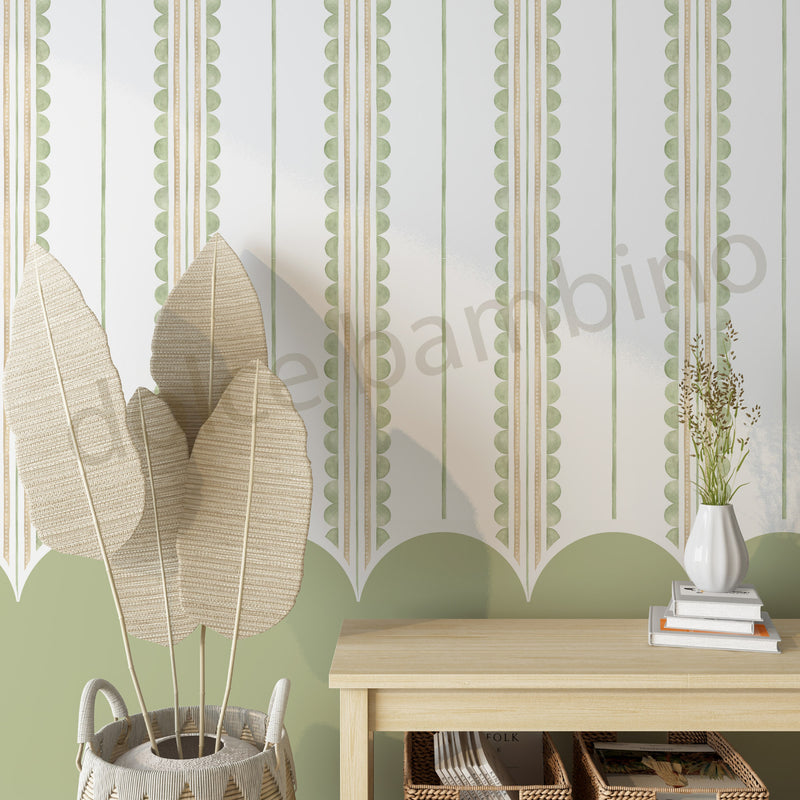 Stripes of Arden with Large Scallops II