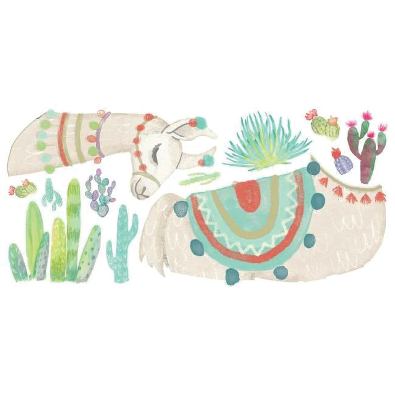WATERCOLOR LLAMA WALL DECAL