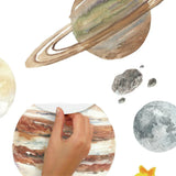 WATERCOLOR PLANETS GIANT WALL DECAL