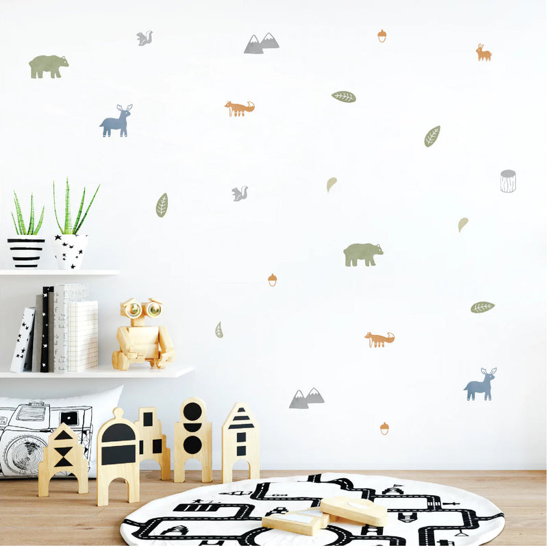 'WOODLAND ANIMALS' FABRIC DECAL