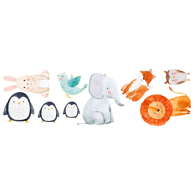 WATERCOLOR ANIMAL STICKERS