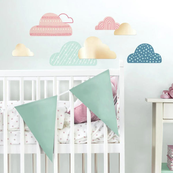 'WILD AND FREE CLOUD WITH MIRRORS' WALL DECALS