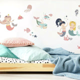 'SWEET PASTEL MERMAIDS' WALL DECALS