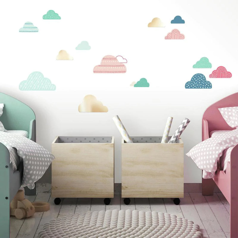 'WILD AND FREE CLOUD WITH MIRRORS' WALL DECALS