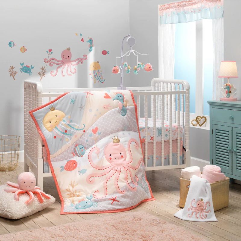 'OCEAN MIST PINK / AQUA SEA ANIMALS' WALL DECALS