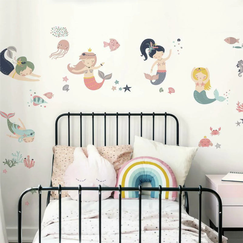 'SWEET PASTEL MERMAIDS' WALL DECALS