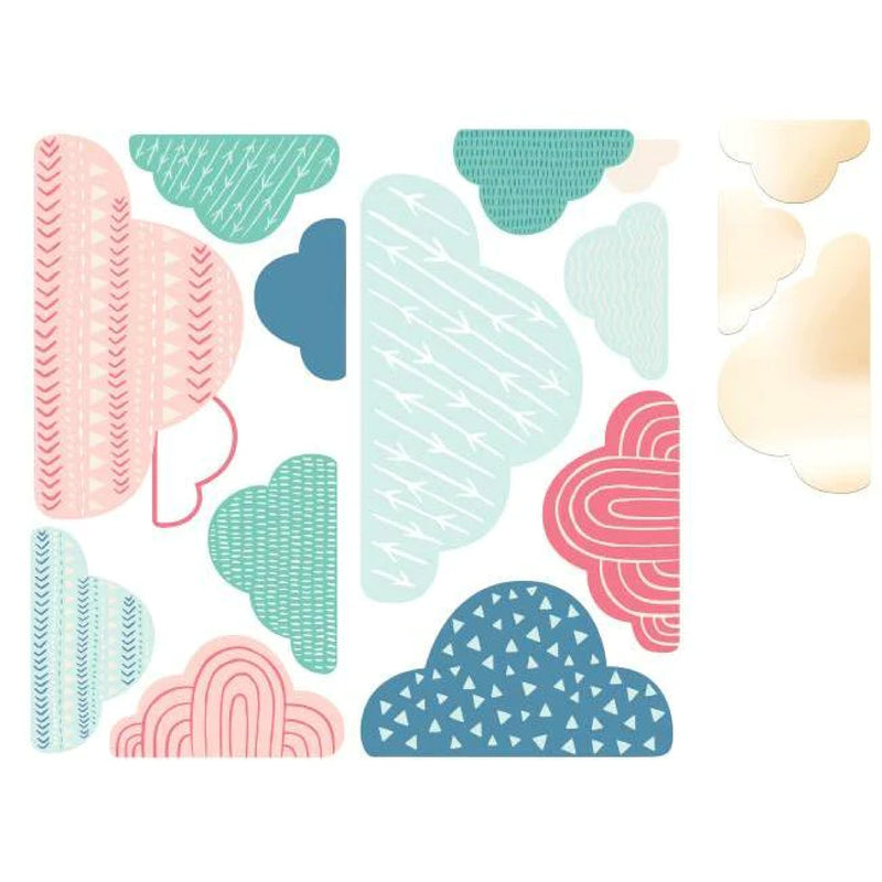 'WILD AND FREE CLOUD WITH MIRRORS' WALL DECALS