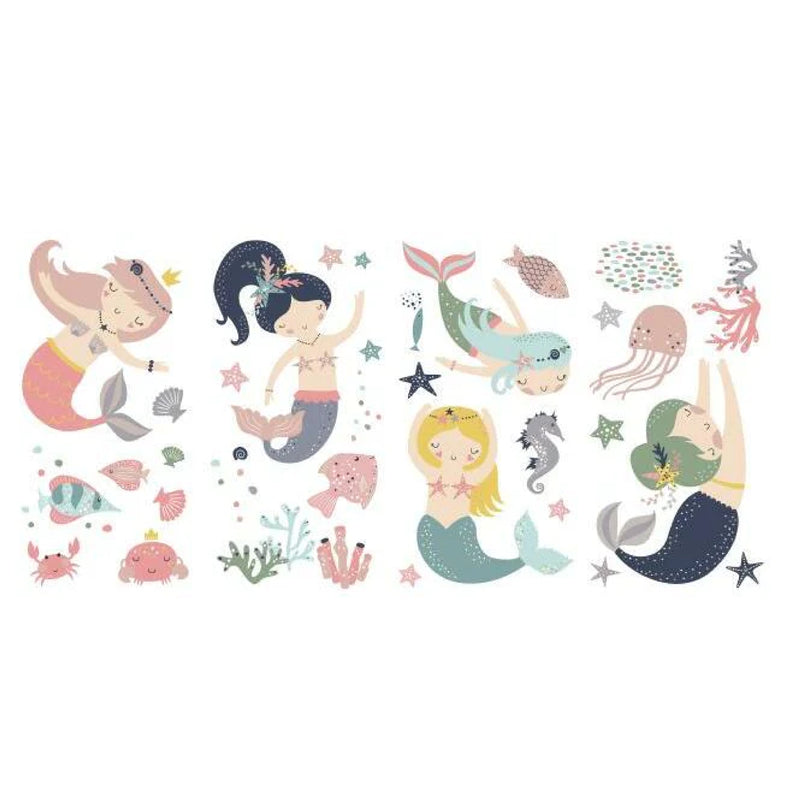 'SWEET PASTEL MERMAIDS' WALL DECALS